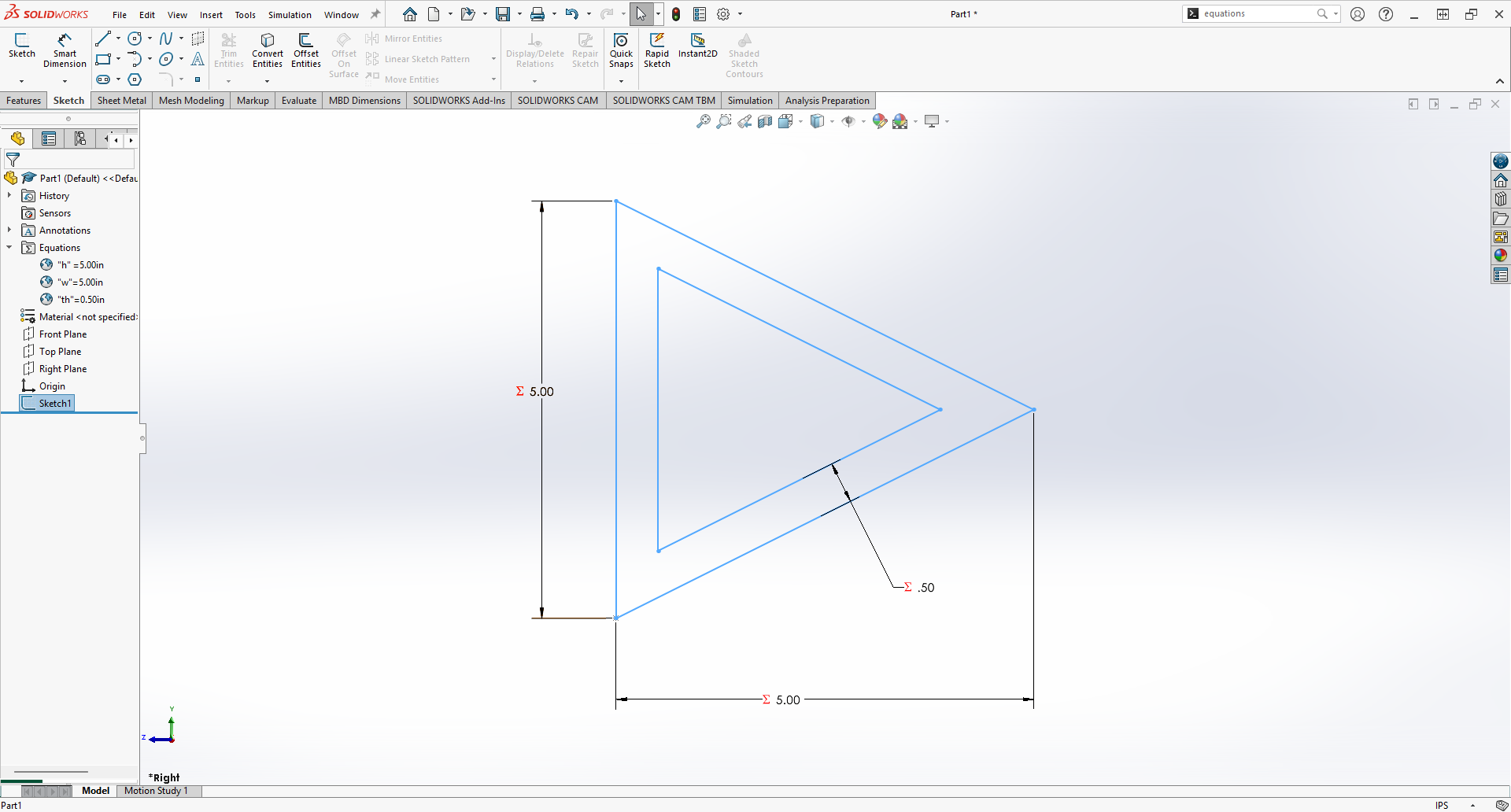 Cross-Section of Beam Model